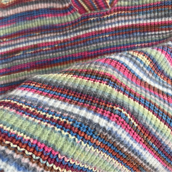 Callahan Colorful Striped Ribbed Knit Vest‎ Boho Preppy 90s Street Style size S - Picture 14 of 14